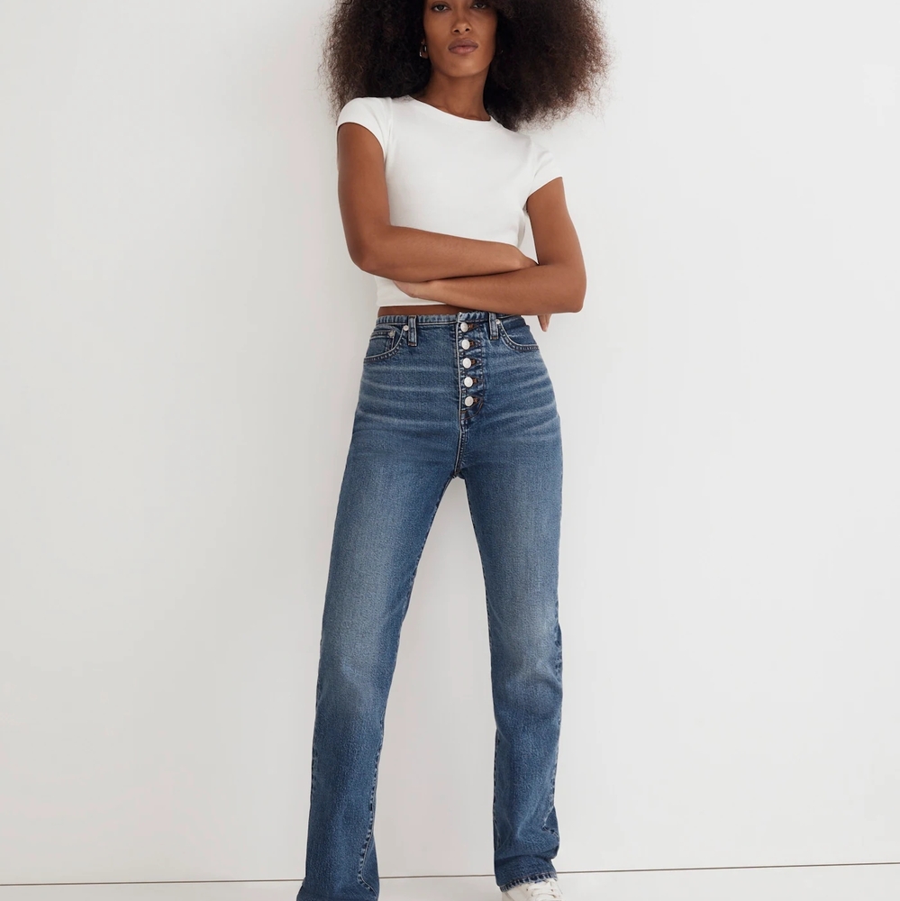 The '90s Straight Jean in Liola Wash: Binded-Waist
